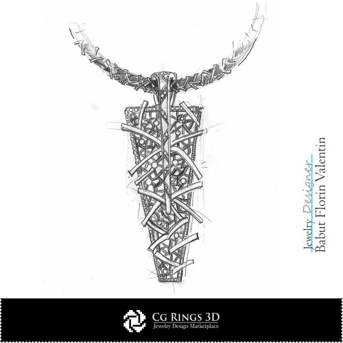 Schizzo di ciondolo - Design di gioielli - Schizzi di gioielli