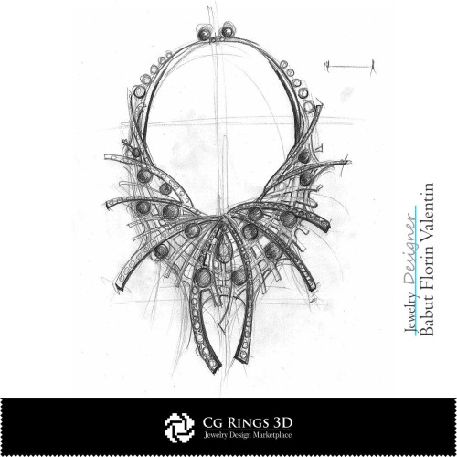 Skizzen-Halskette Steffy – Konzeptdesign Schmuck Schmuckskizzen