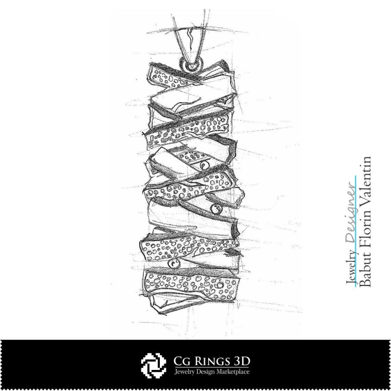 Boceto de colgante-Diseño de joyería-Bocetos de joyería
