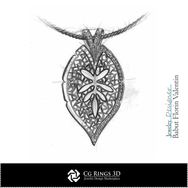 Schizzo di ciondolo - Design di gioielli - Schizzi di gioielli