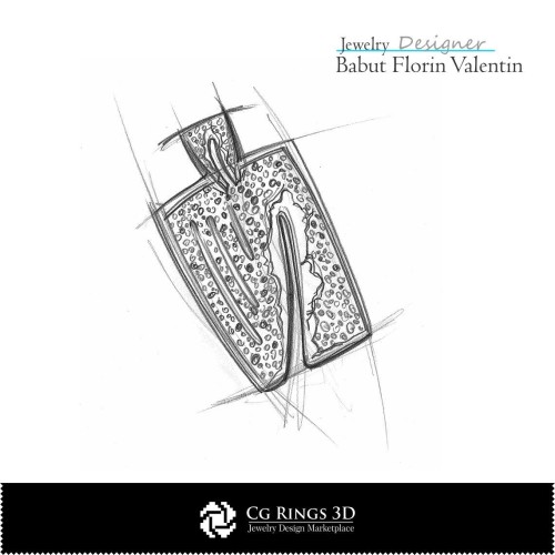 Boceto de colgante - Diseño de joyería - Bocetos de joyería