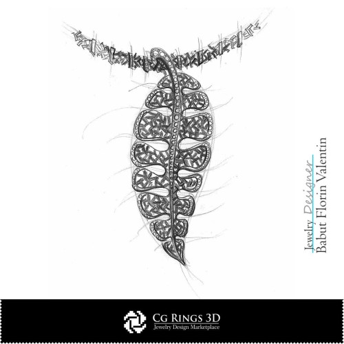 Schizzo di Pendente - Design di Gioielli Schizzi di Gioielli