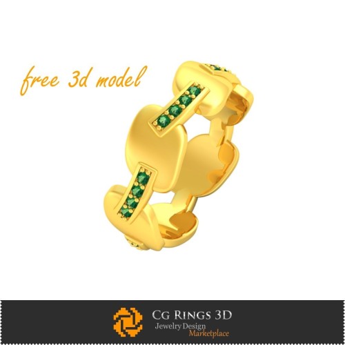 Ring - Kostenloses 3D-Modell Zuhause, Schmuck 3D-CAD, Kostenloser 3D-Schmuck, Ringe 3D-CAD, Mode­ringe 3D, Kostenlose 3D-Ringe
