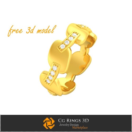 Bague - Modèle 3D gratuit Maison, CAO 3D bijoux, Bijoux 3D gratuits, Bagues CAO 3D, Bagues mode 3D, Bagues 3D gratuites
