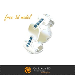 Anillo - Modelo 3D gratuito para el hogar, CAD 3D de joyería, joyería 3D gratuita, CAD 3D de anillos, anillos de moda 3D, 2