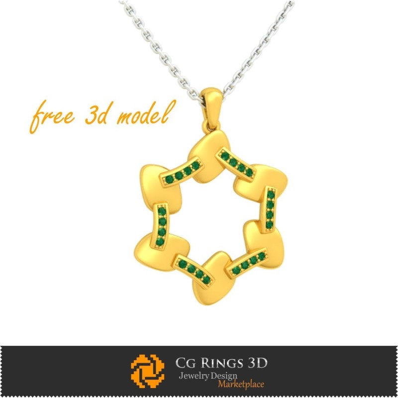 Ciondolo - Modello 3D gratuito Gioielleria 3D CAD gratuita, Ciondoli CAD 3D, Ciondoli con diamante 3D