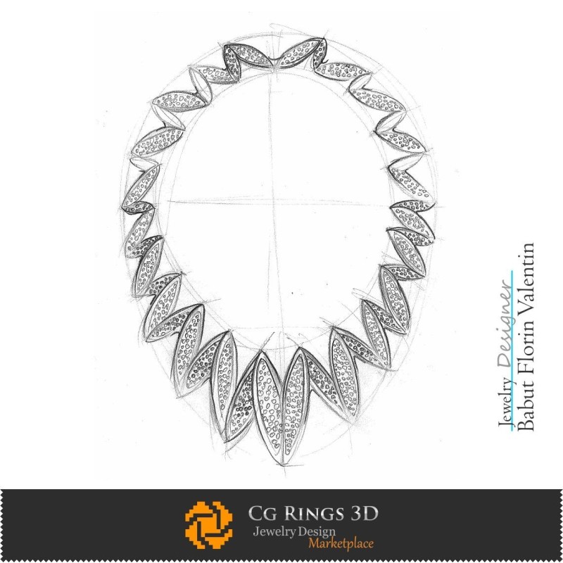 Boceto de collar - Diseño de joyería Bocetos de joyería