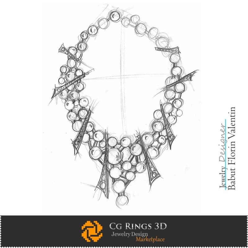 Schizzo Collana-Design Gioielli Schizzi di Gioielli