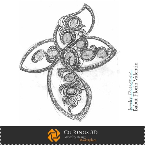 Boceto de colgante-Diseño de joyería para el hogar, Bocetos de joyería