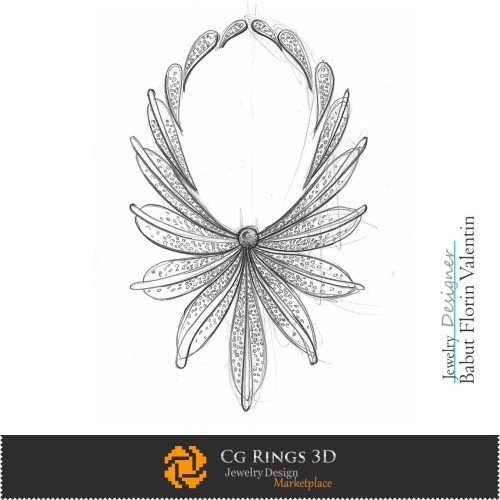 Boceto de collar-Diseño de joyería Bocetos de joyería