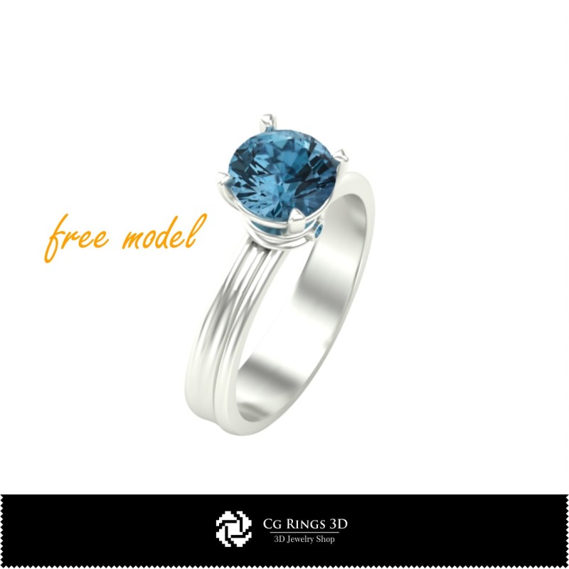Bague 3D CAO - Modèle 3D gratuit pour la maison, Bijoux 3D CAO, Bijoux 3D gratuits, Bagues 3D CAO, Bagues Solitaire 3D