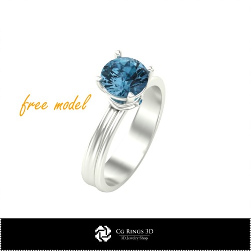 3D-CAD-Schmuckring - Kostenloses 3D-Modell Zuhause, Schmuck 3D-CAD, Kostenlose 3D-Schmuckmodelle, Ringe 3D-CAD, Solitärringe 3D