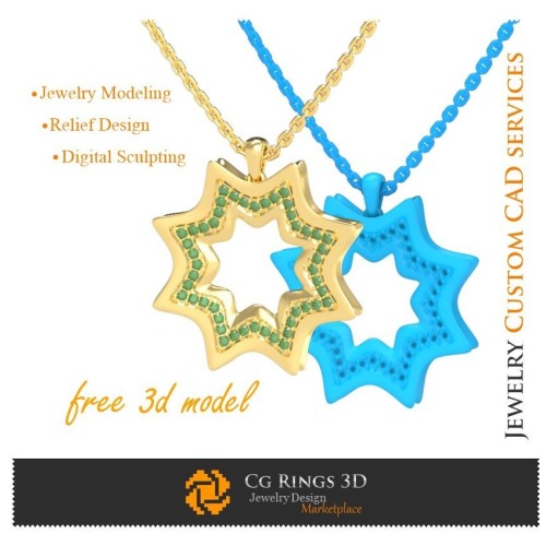 Anhänger 3D-CAD - Kostenloses 3D-Modell Schmuck 3D-CAD, kostenlose 3D-Schmuckmodelle, Anhänger 3D-CAD, 3D-Diamantanhänger,