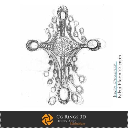 Boceto de Colgante-Diseño de Joyería Bocetos de Joyería