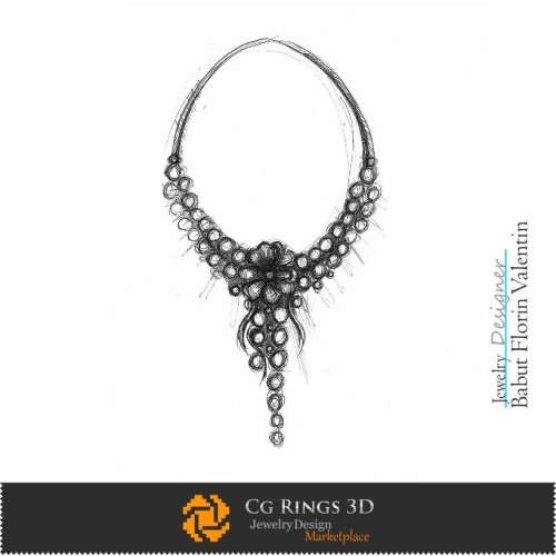 Disegno Collana - Progetto Gioielli Schizzi di Gioielli