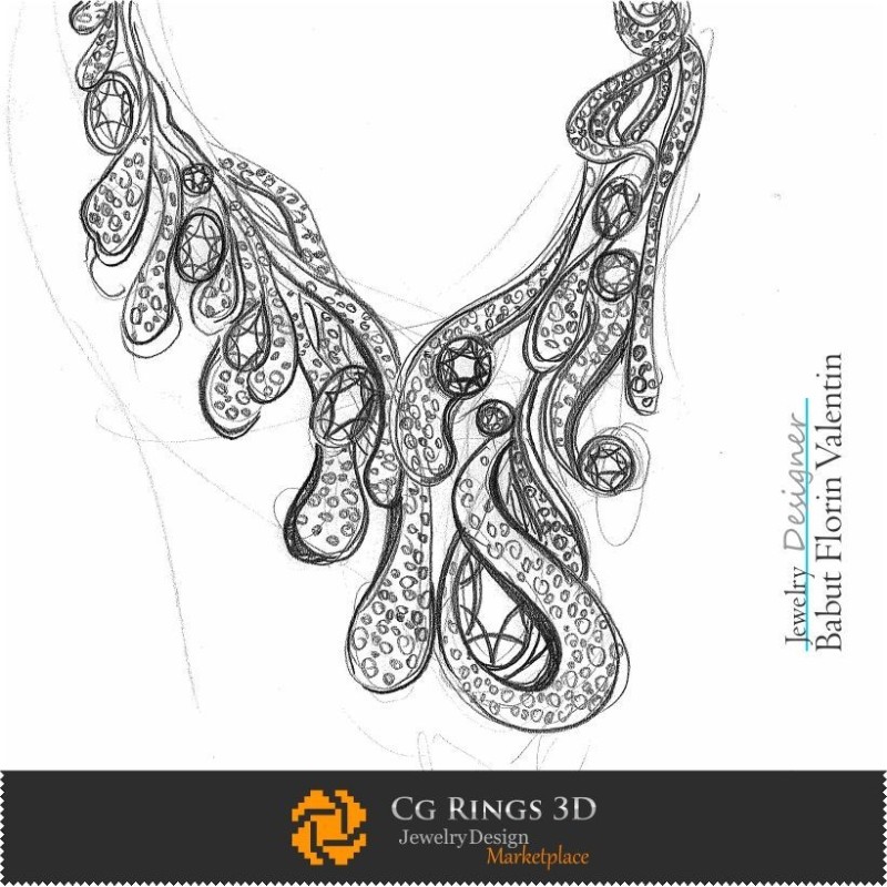 Boceto de collar-Diseño de joyería-Bocetos de joyería