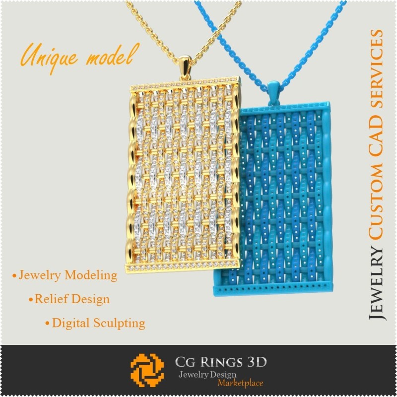 Bijuterii-Pandantiv Unic - CAD 3D Bijuterii CAD 3D, Bijuterii Unice 3D, Brățări CAD 3D, Brățări cu Diamante 3D, Brățări 3D