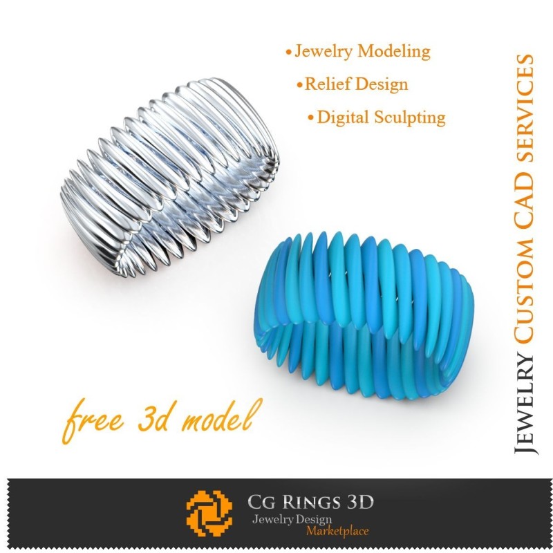 Bague de mode - Modèle 3D gratuit Bijoux 3D CAO, Bijoux 3D gratuits, Bagues CAO 3D, Alliances éternité 3D, Bagues de mode 3D,