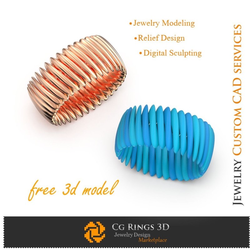 Bague de mode - Modèle 3D gratuit Bijoux 3D CAO, Bijoux 3D gratuits, Bagues CAO 3D, Alliances éternité 3D, Bagues de mode 3D,