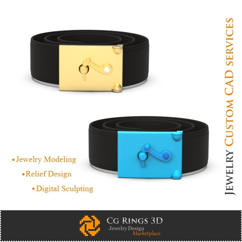 Hebillas para cinturón - CAD 3D Joyería CAD 3D, Hebillas de cinturón CAD 3D, Otros accesorios CAD 3D, Hebillas de cinturón