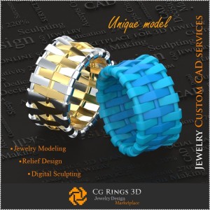Unique Ladies Wedding Bands - 3D CAD Jewelry Jewelry 3D CAD, 3D Unique Jewelry, Rings 3D CAD , Wedding Bands 3D, Fashion Rings 2