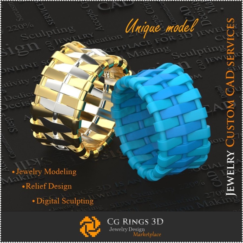 Alianzas únicas para mujer - CAD 3D de joyería Joyería CAD 3D, Joyería única 3D, Anillos CAD 3D, Alianzas CAD 3D, Anillos de