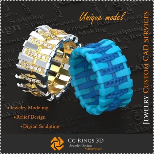 Verighete unice pentru femei - Bijuterii CAD 3D Bijuterii 3D CAD unice, Inele CAD 3D, Inele cu diamante 3D, Inele de modă