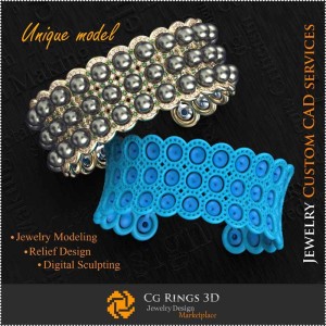 3D独特手链之家、珠宝3D CAD、3D独特珠宝、手链3D CAD、3D珍珠手链