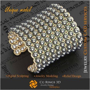 3D圣诞珍珠手链 家居，珠宝3D CAD，独特3D珠宝，手链3D CAD，3D手链，3D手镯，3D珍珠手环