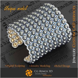 3D Weihnachts-Perlenarmband Home, Schmuck 3D CAD, 3D Einzigartiger Schmuck, Armbänder 3D CAD, 3D Armbänder, 3D Armreif, 3D 2