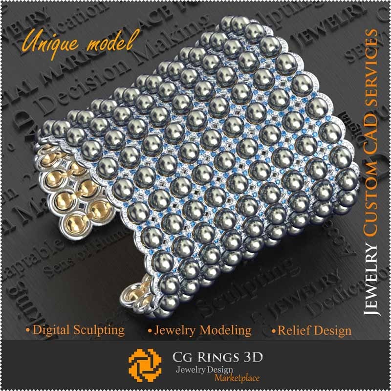 Bracelet de perles de Noël 3D pour la maison, bijoux 3D CAO, bijoux 3D uniques, bracelets CAO 3D, bracelets 3D, jonc 3D,