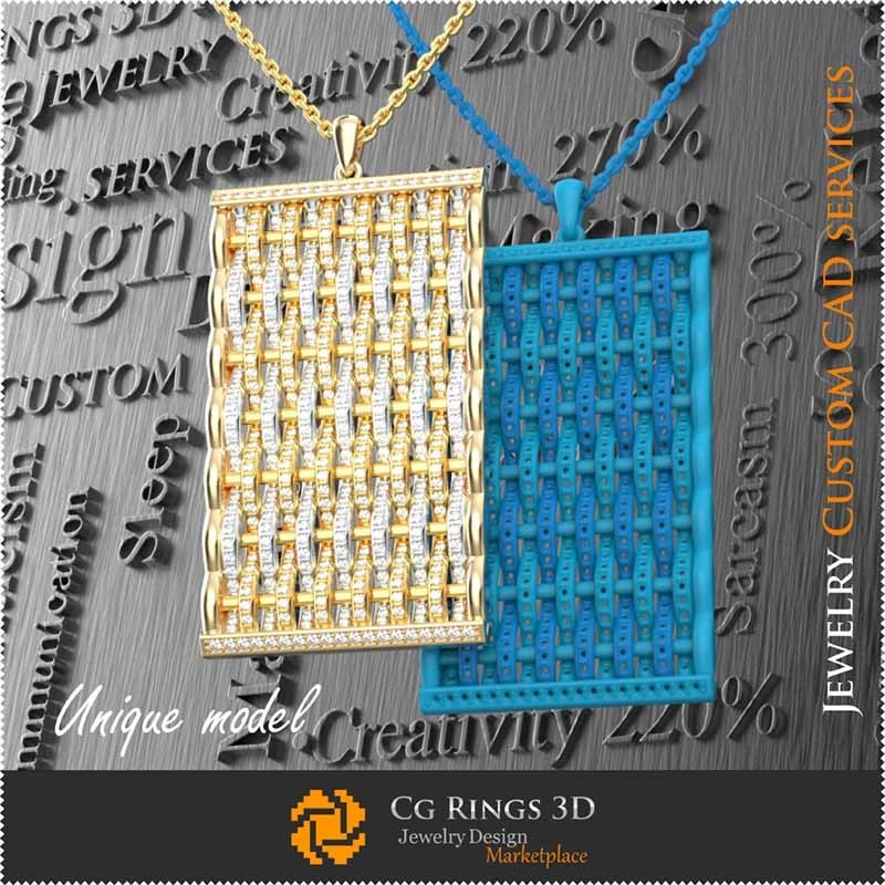 珠宝-独特吊坠 - 3D CAD 珠宝3D CAD、独特3D珠宝、手链3D CAD、3D钻石手链、3D手链