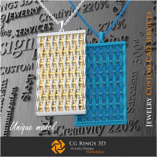 Joyería-Colgante Único - CAD 3D Joyería CAD 3D, Joyería Única 3D, Pulseras CAD 3D, Pulseras de Diamantes 3D, Pulseras 3D