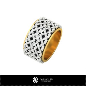 Inele de nuntă pentru femei 3D cu diamante Acasă, Bijuterii 3D CAD, Inele 3D CAD, Inele de nuntă 3D