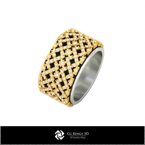 Fedi nuziali da donna 3D con diamanti Home, Gioielleria CAD 3D, Anelli CAD 3D, Fedi nuziali 3D