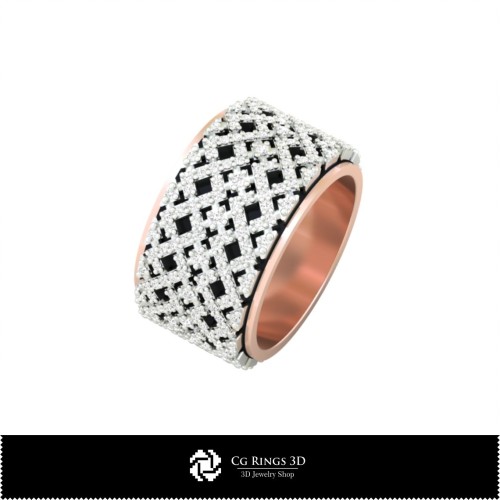 Alianzas de boda femeninas 3D con diamantes Inicio, Joyería CAD 3D, Anillos CAD 3D, Alianzas CAD 3D