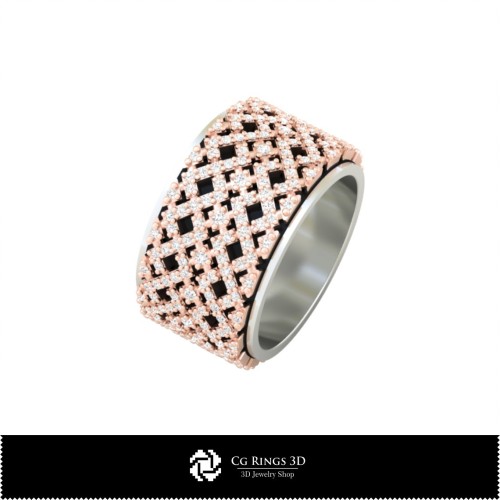Inele de nuntă pentru femei 3D cu diamante Acasă, Bijuterii 3D CAD, Inele 3D CAD, Inele de nuntă 3D