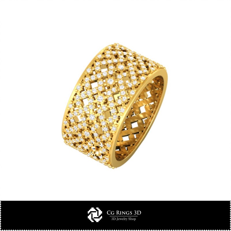 Alianzas de boda para mujer en 3D con diamantes Inicio, Joyería CAD 3D, Anillos CAD 3D, Alianzas CAD 3D
