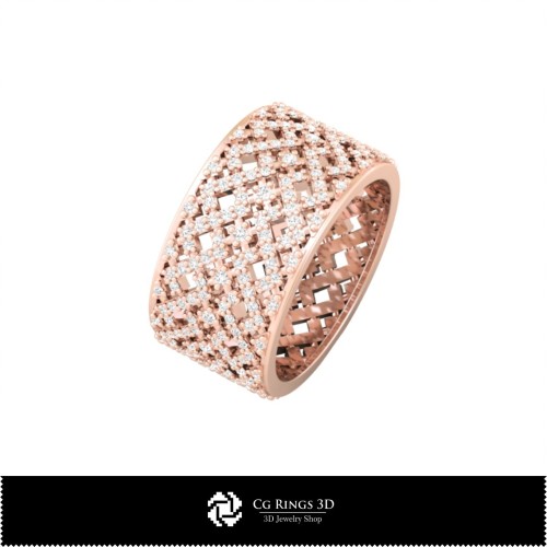 3D-Damen-Trauringe mit Diamanten Home, Schmuck 3D-CAD, Ringe 3D-CAD, Trauringe 3D