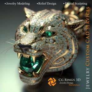 彪马吊坠 - 珠宝3D CAD 主页，AI - 珠宝3D CAD，AI - 吊坠3D CAD