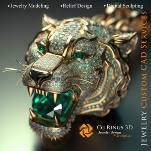 Ciondolo Leone - Gioielleria CAD 3D Home, AI - Gioielleria CAD 3D, AI - Ciondoli CAD 3D