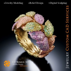 Bague - CAO 3D Joaillerie à domicile, IA - Joaillerie CAO 3D, IA - Bagues CAO 3D, IA - CAO 3D Joaillerie Mélodie des Couleurs,