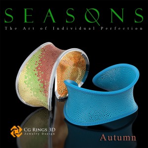 Unique Seasons Armband (Herbst) - Schmuck 3D-CAD Home, Schmuck 3D-CAD, 3D Einzigartiger Schmuck, Armbänder 3D-CAD,
