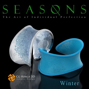 Pulsera Temporadas Únicas (Invierno) - CAD 3D para Joyería en Casa, CAD 3D para Joyería, Joyería Única 3D, Pulseras CAD 3D,