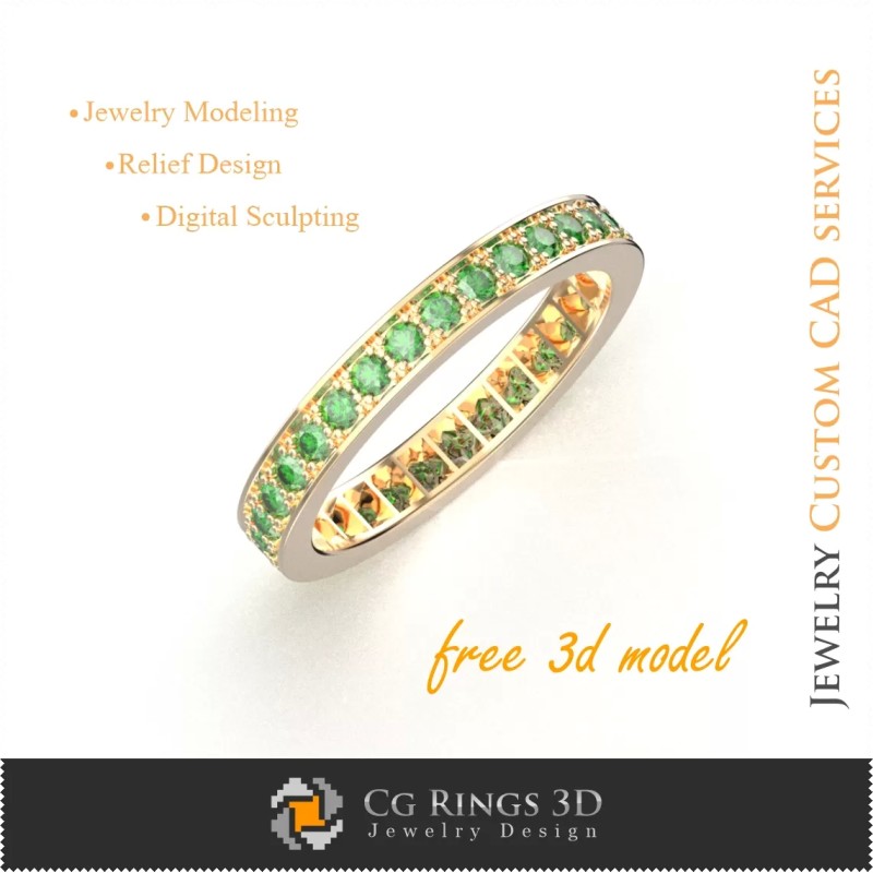 Anillo de boda - CAD joyería 3D gratuito