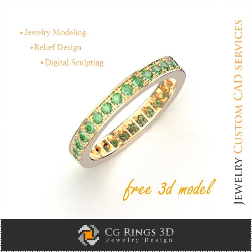 Wedding Ring - Free 3D CAD Jewelry