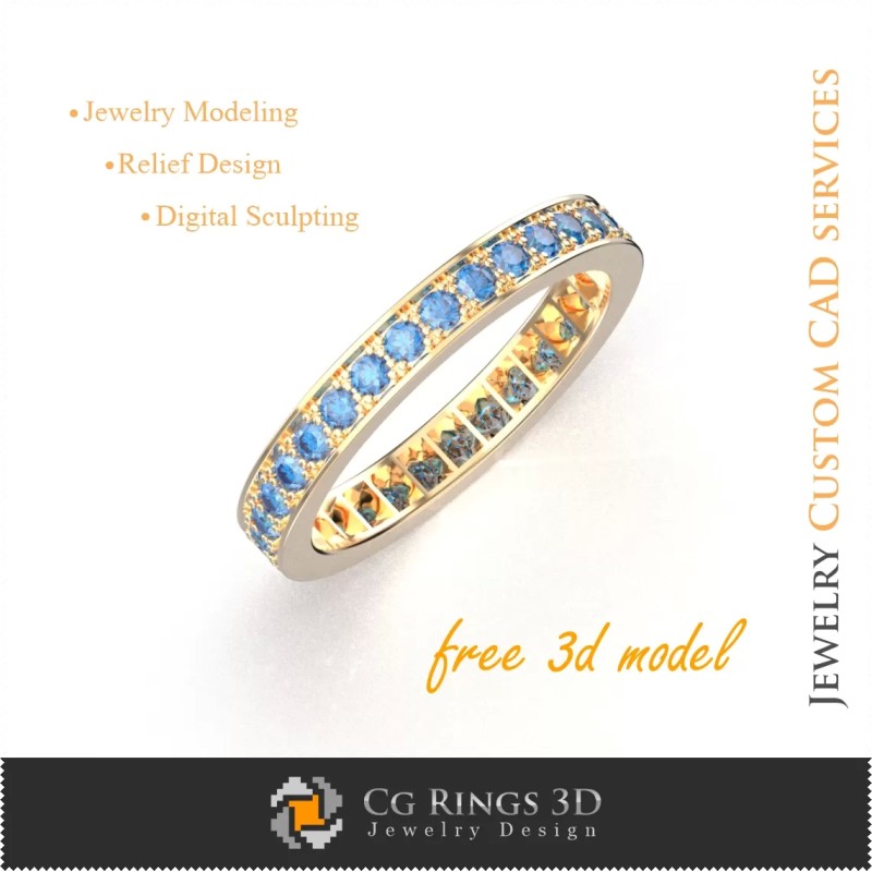 Wedding Ring - Free 3D CAD Jewelry