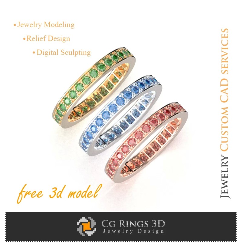 Ehering - Kostenlose 3D-CAD Schmuckdatei