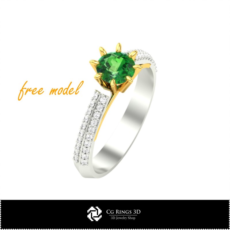 Anello di fidanzamento 3D CAD - Modello 3D gratuito Casa, Gioielli 3D CAD, Gioielli 3D gratuiti, Anelli 3D CAD