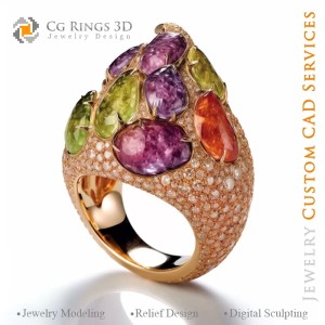 Anello con Diamanti - Gioielleria 3D CAD